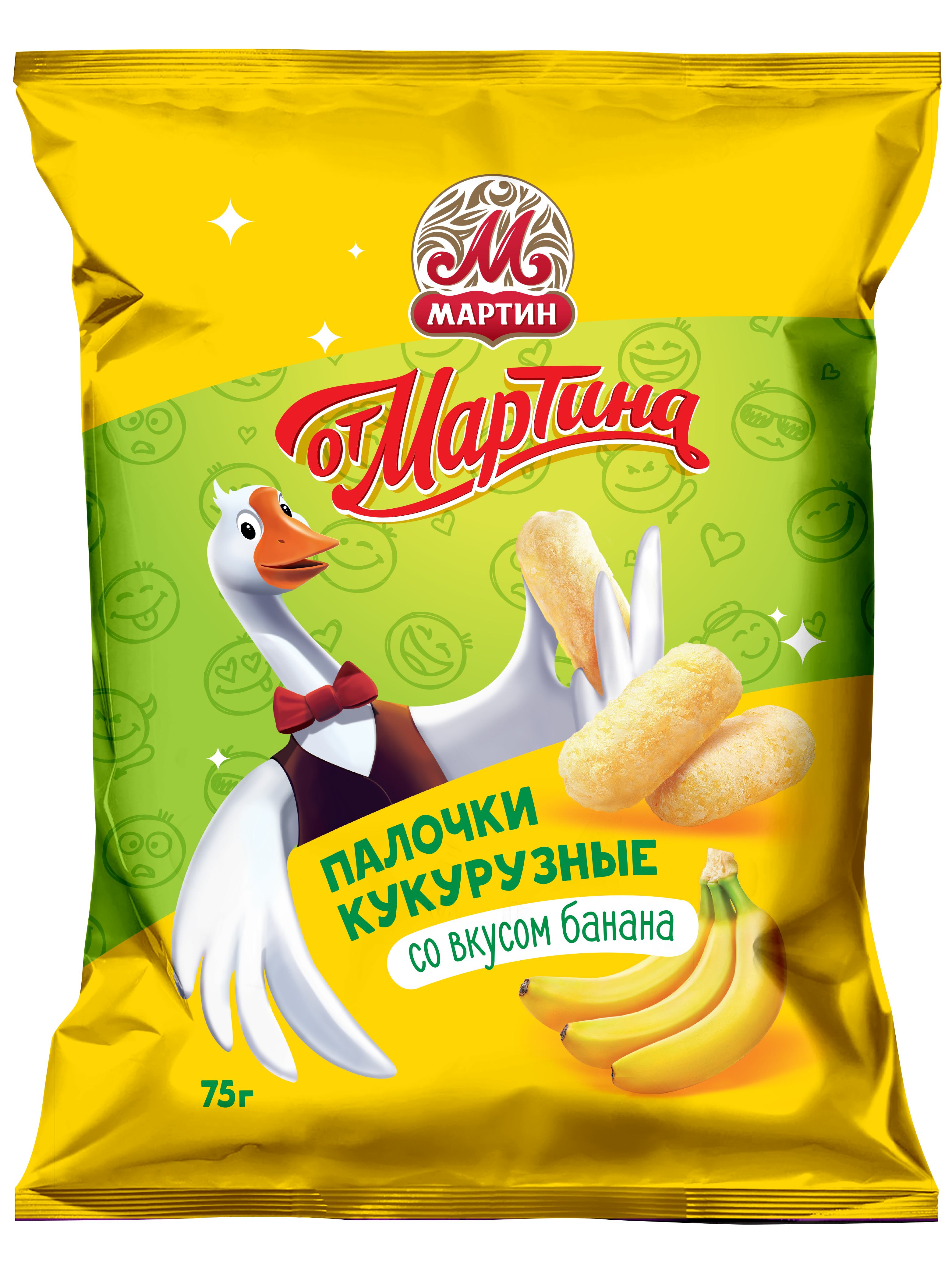Кукурузные палочки со вкусом банана