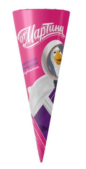 Рожок клубничный с арахисом