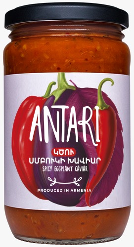 Острая баклажанная икра, консервированная, стерилизованная